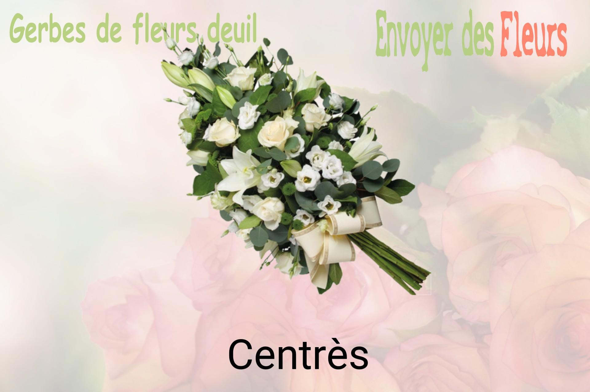 Gerbe de fleurs de deuil livrée à Centrès